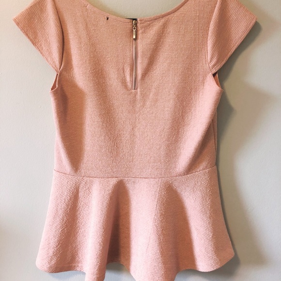 QED LONDON | Pink Peplum Top - Picture 2 of 5